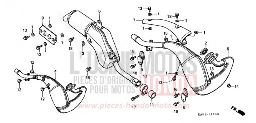 SILENCIEUX D'ECHAPPEMENT CRM125RX de 1999